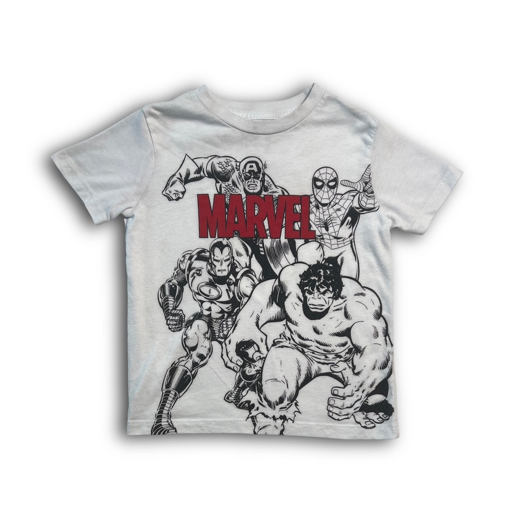 Marvel Comics Avengers Graphic T-Shirt | Boys Size XS | Fun Marvel Characters